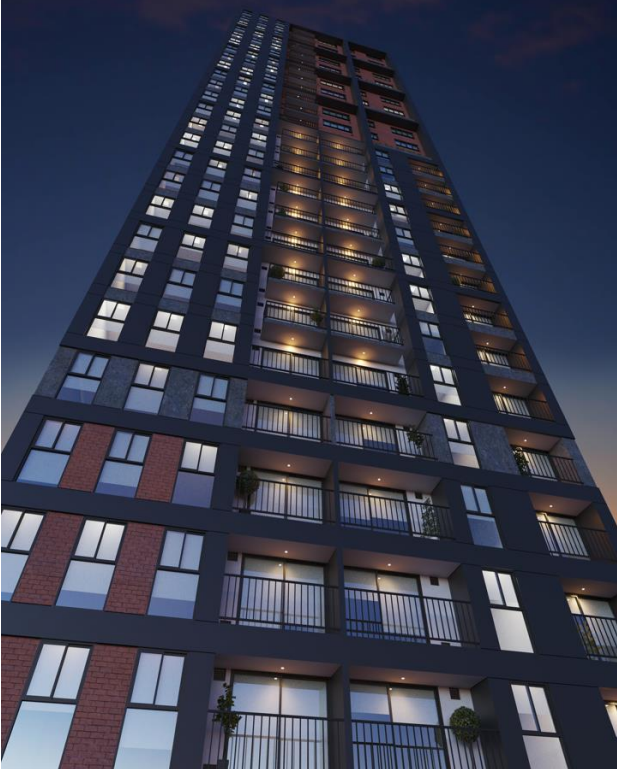 Barandas metálicas en balcones del edificio Zendai